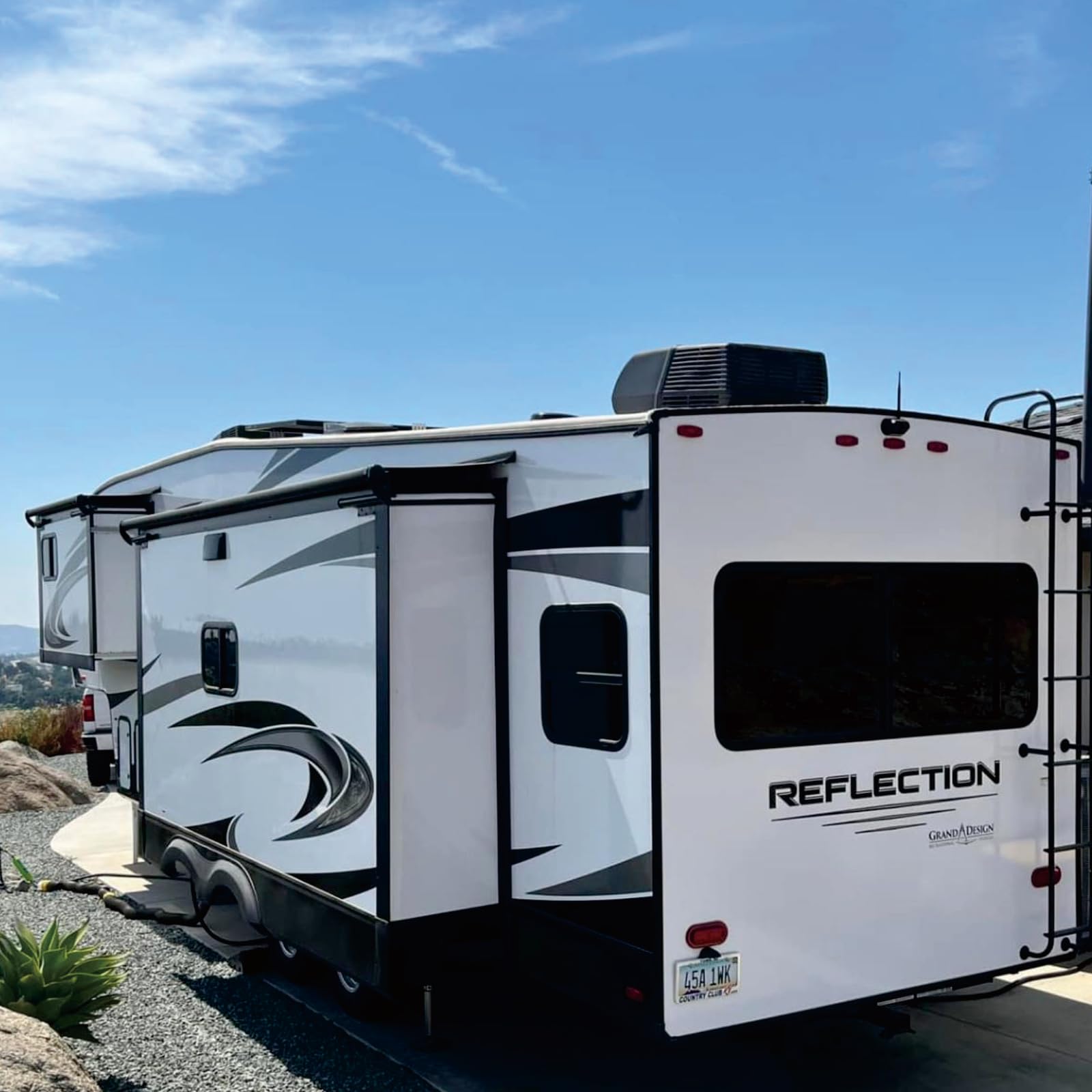 ShadePlus white fabric provides a refreshed look and curb appeal for campers.