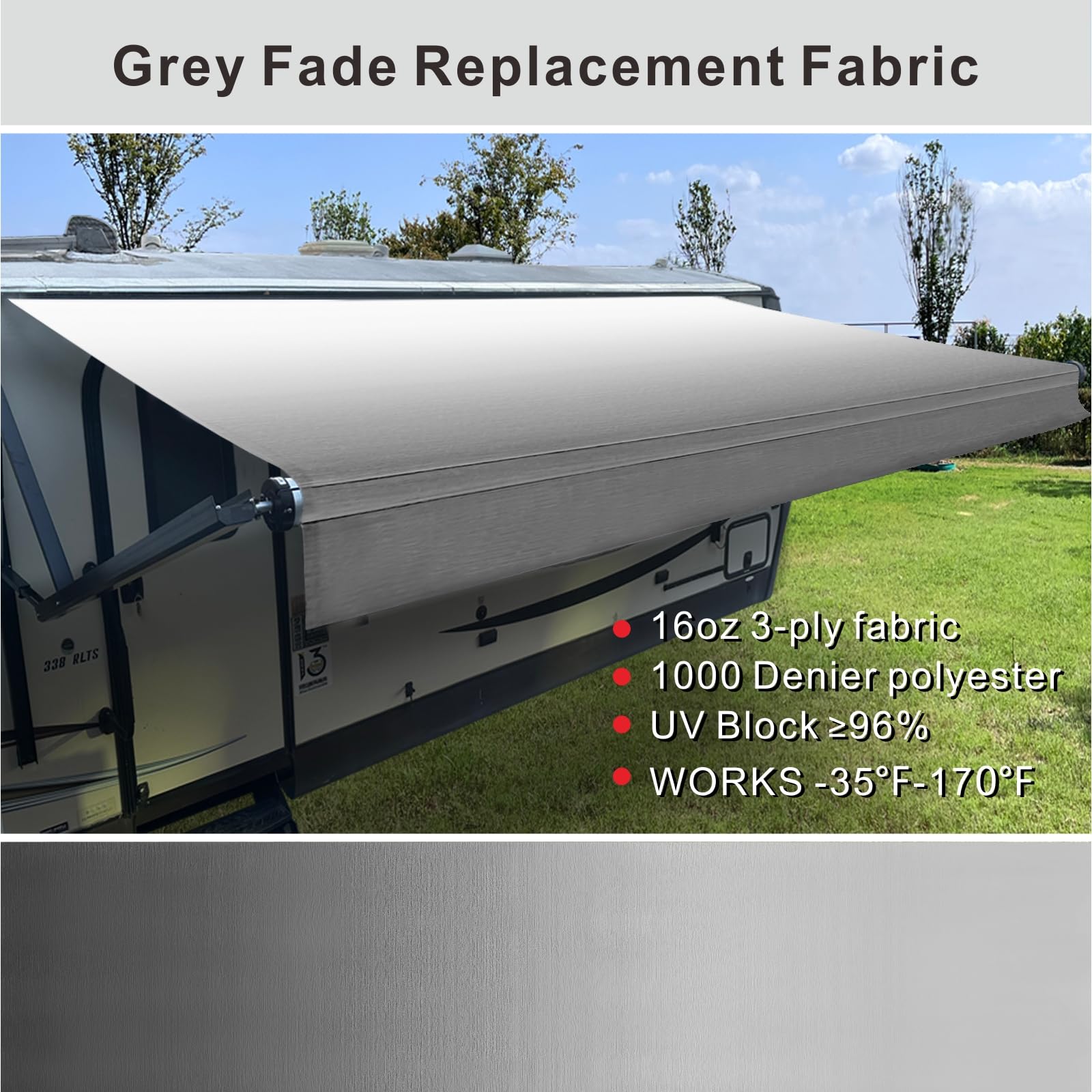 ShadePlus product packaging and texture close-up conveys quality and installation ease.