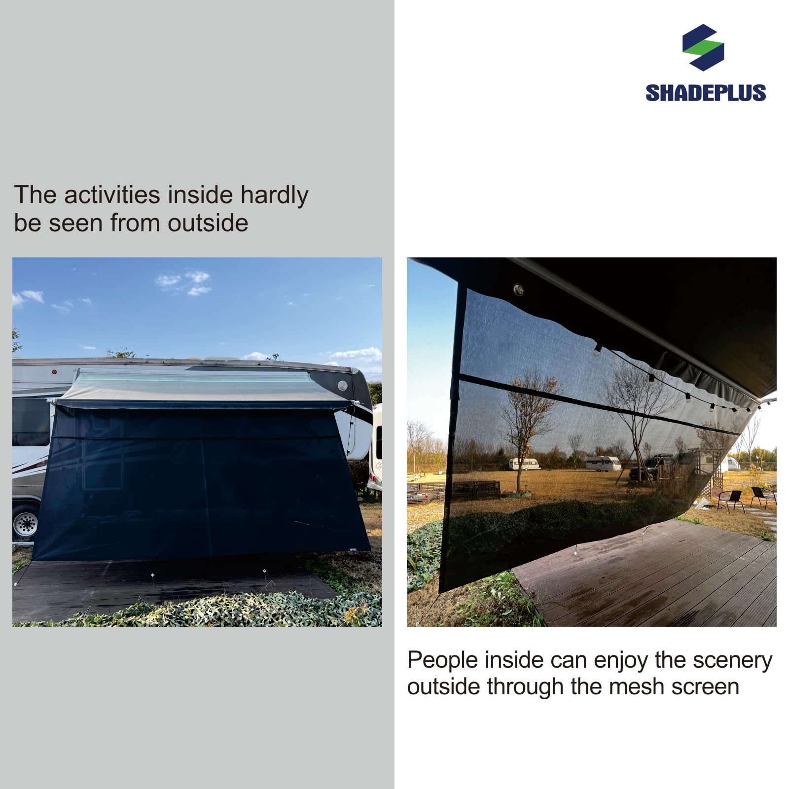 ShadePlus privacy-friendly screen lets outside scenery be seen from inside