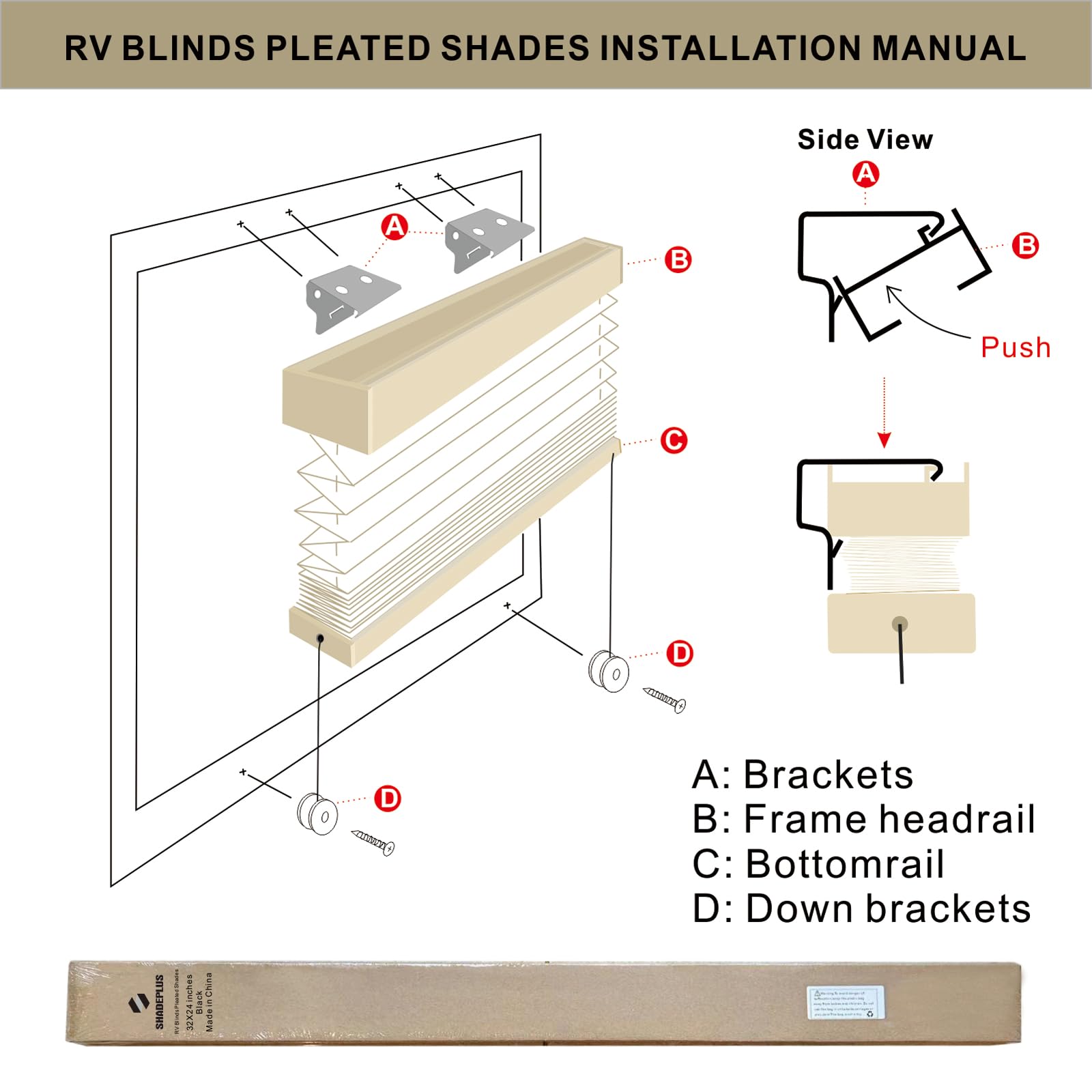 SHADEPLUS RV blinds height adjustment for flexible privacy and light control.