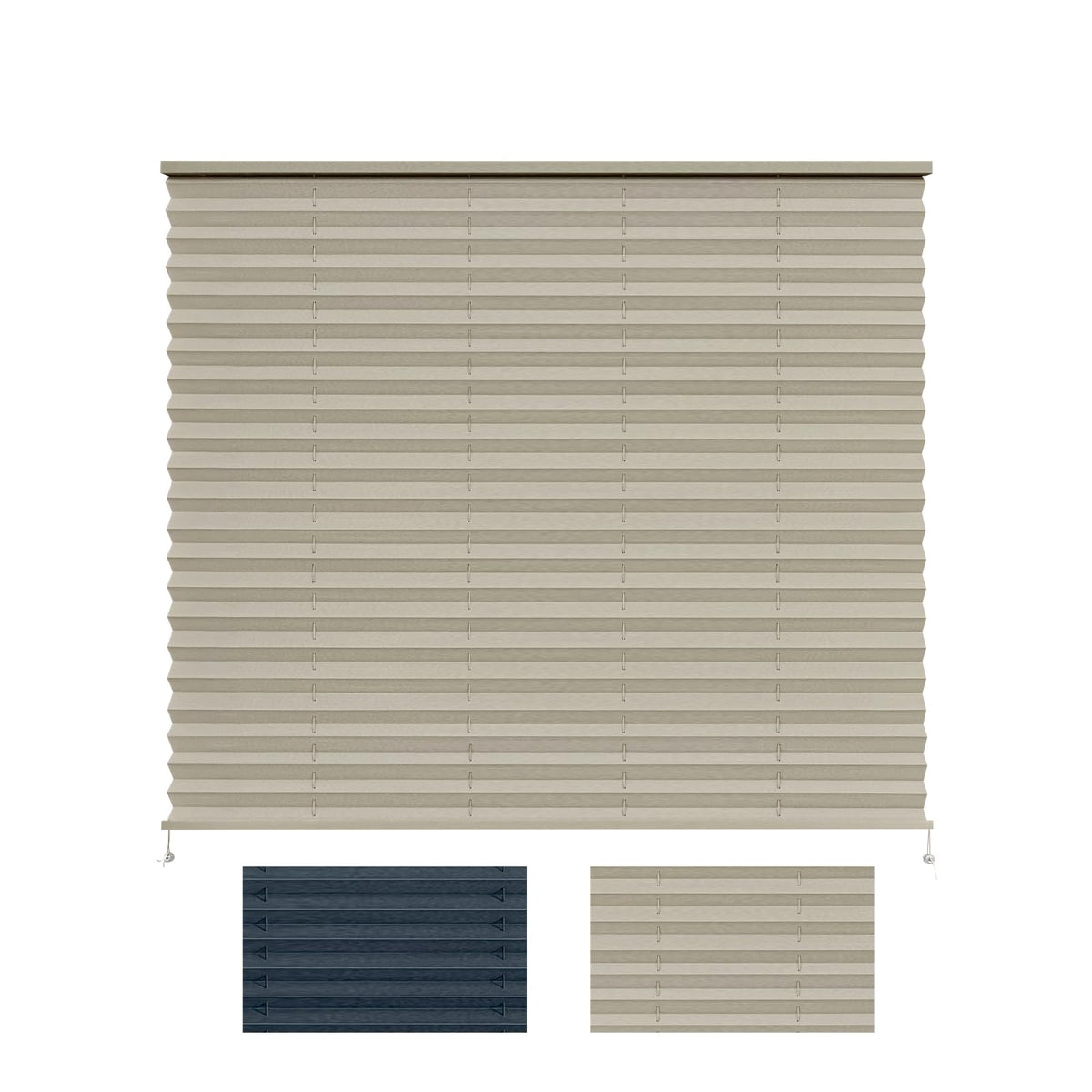 SHADEPLUS RV blinds pleated shade 26x24 Cappuccino diffuses light for comfortable camping.