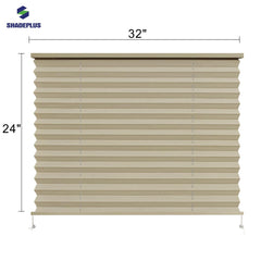 SHADEPLUS RV pleated shade on cabin window for daytime privacy.