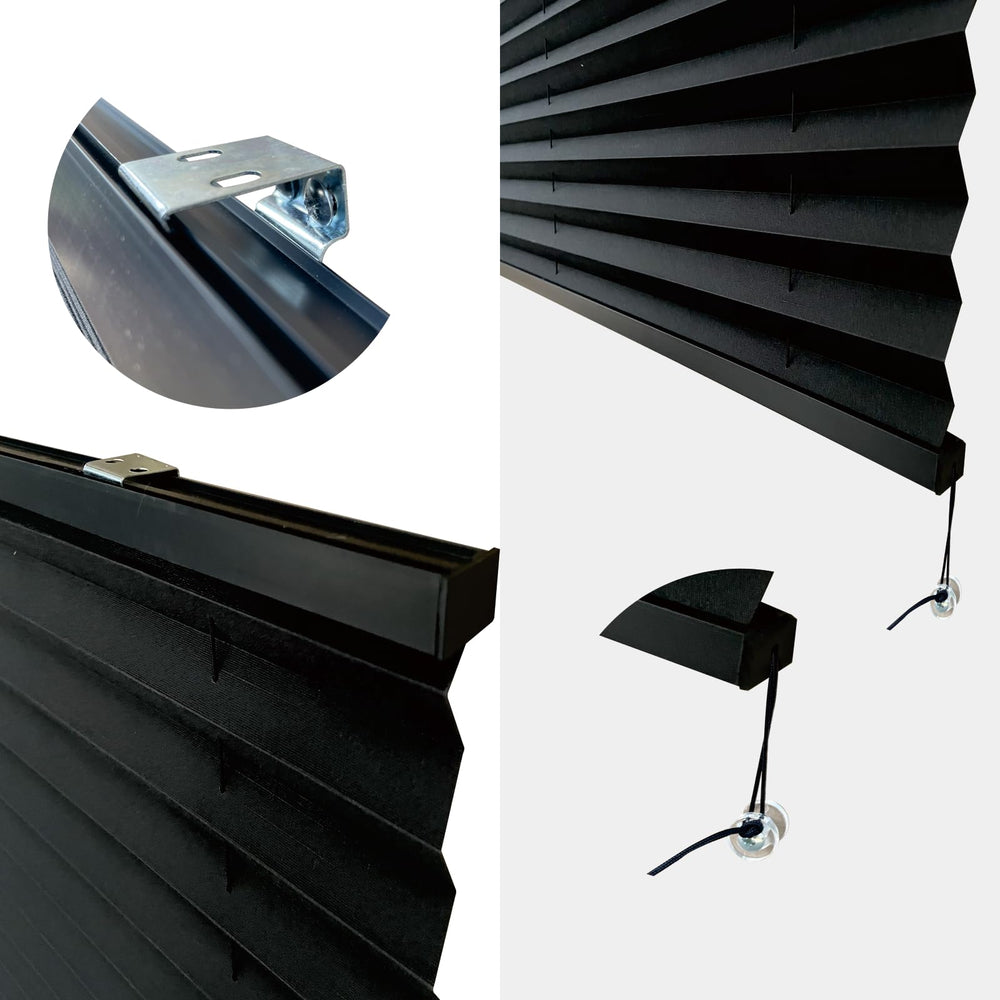 SHADEPLUS RV pleated shade privacy and sun protection for campers.