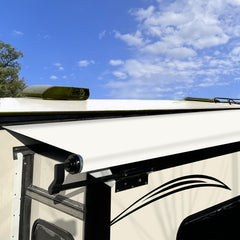 ShadePlus RV slide-topper fabric for universal fit and easy installation.