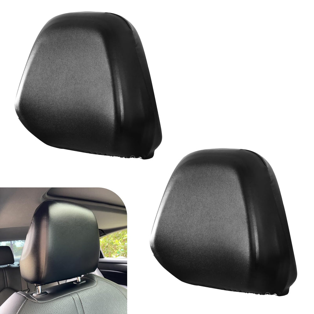 Shakas headrest cover full wrap on car seat showing seamless protection and fit