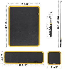 Shall 3-piece mat in medium size neatly holds wrenches and small parts.