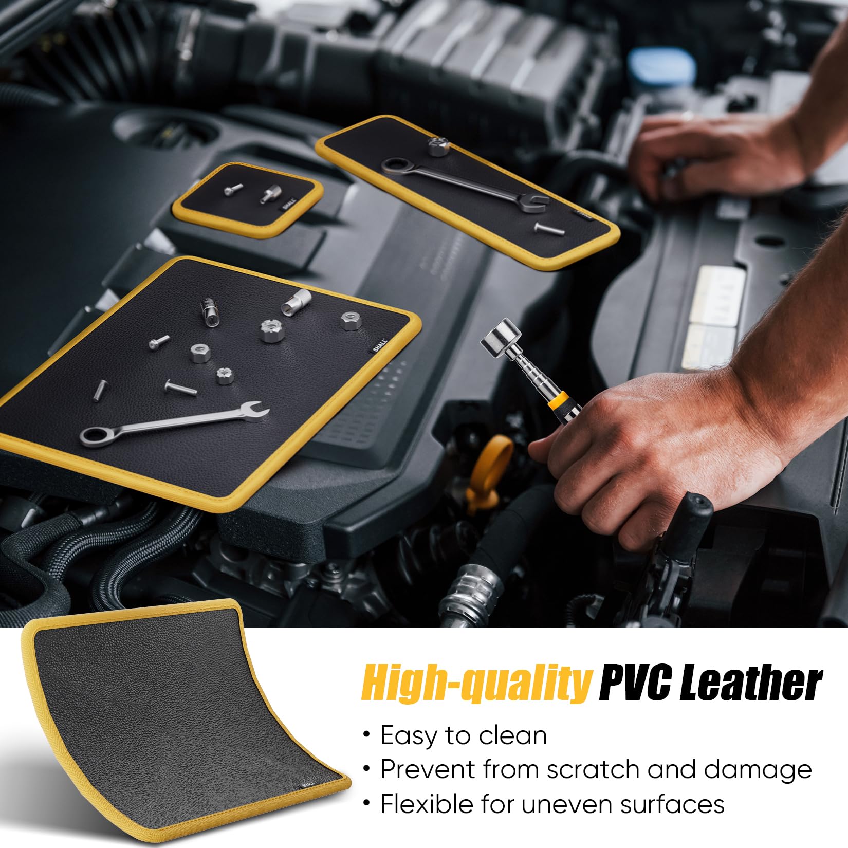 Shall compact organizer with slim profile fits in small drawers and keeps parts visible.