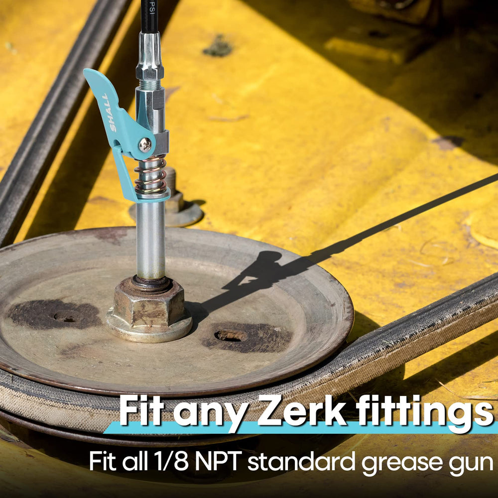 SHALL fittings cleaner included for quick grease residue removal.