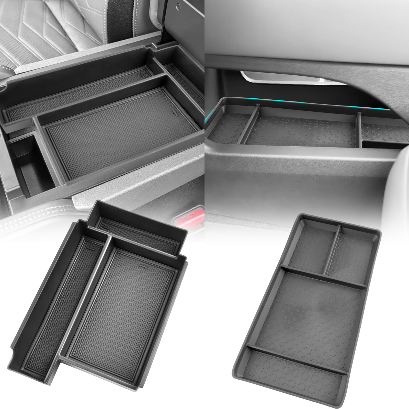 SHAOHAO center console organizer for Nissan Pathfinder 2025-2026 keeps sunglasses, cards, and keys neatly organized.