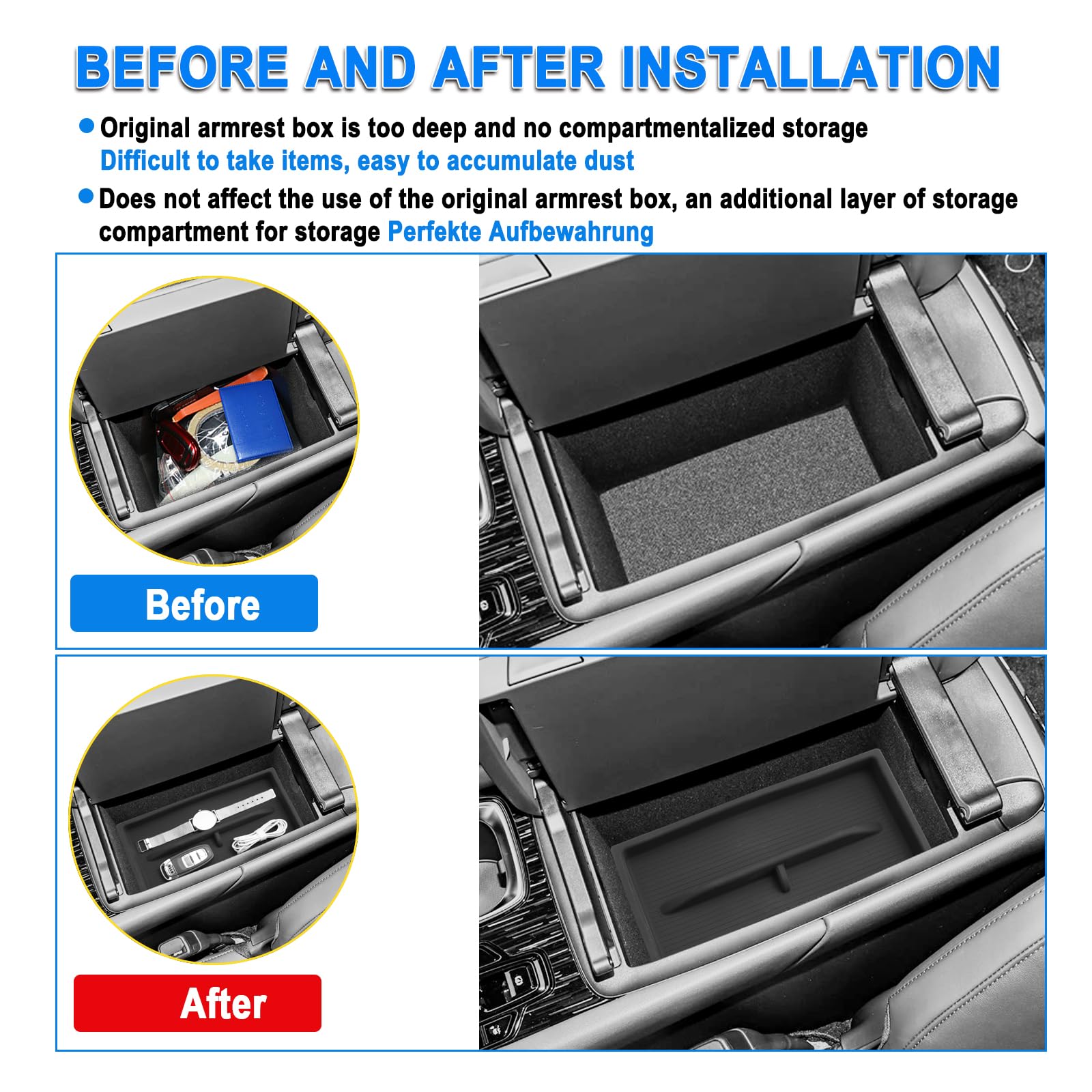SHAOHAO Lexus RX coin holder compartment neatly stores change and cards.
