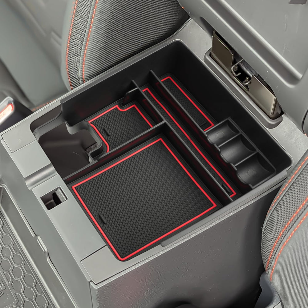 SHAOHAO Nissan Frontier center console organizer tray, front view, keeps essentials within reach.