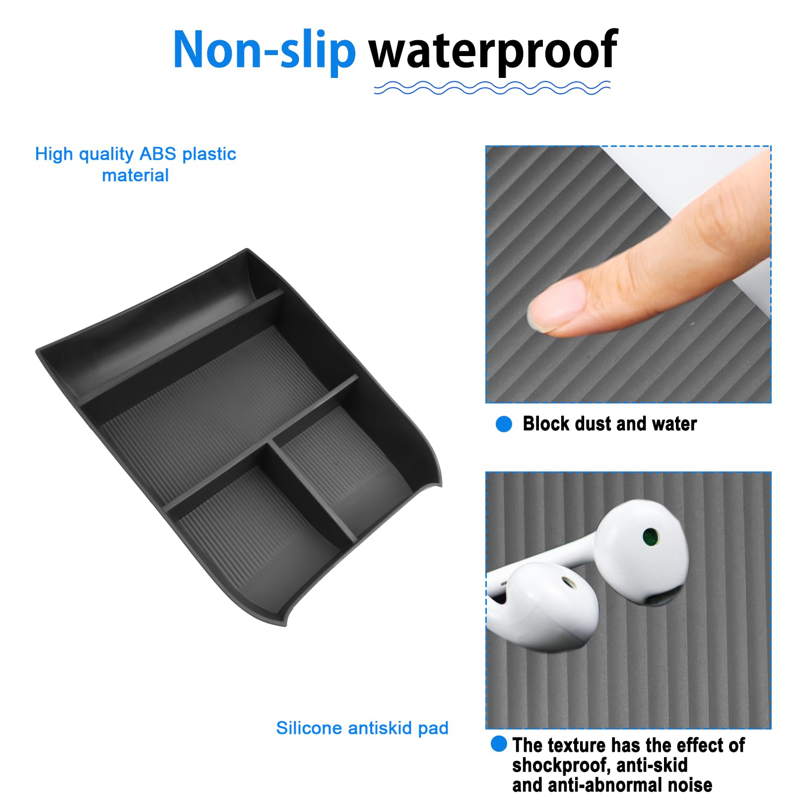 SHAOHAO Palisade lower organizer tray close-up material shows durable ABS
