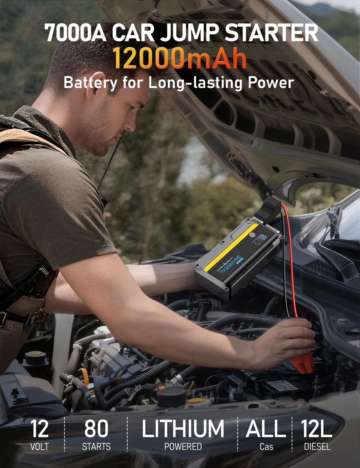 Sharmeal 7000A portable design fits easily in a car trunk.