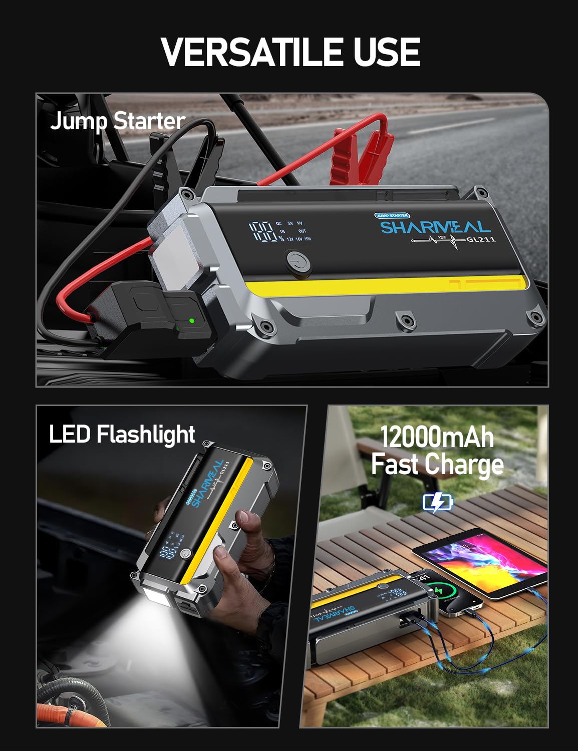 Sharmeal 7000A safety protections guard against polarity issues.