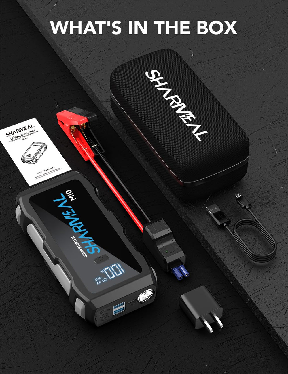 Sharmeal Jump Starter 6000A safety protections for secure operation.