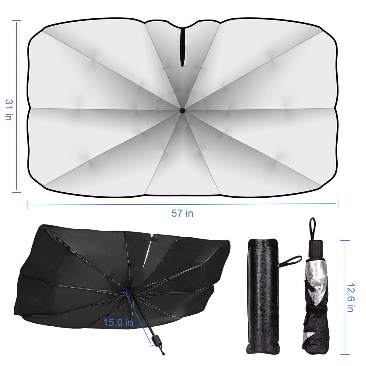 SHARPAI sun shade compatible with most sedans and SUVs