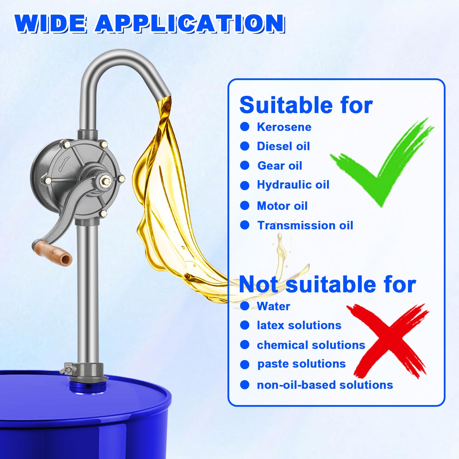 SHDZZDZSwy versatile pump for oil, diesel, kerosene and hydraulic fluids.