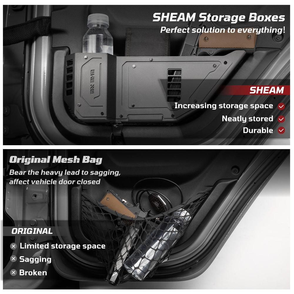 SHEAM installation kit includes tools for quick door pocket mounting.