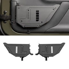 SHEAM metal front door pocket installed on Jeep Wrangler JK for organized storage