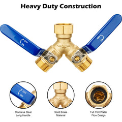 SheeChung hose splitter triple leak protection highlights gaskets and threads