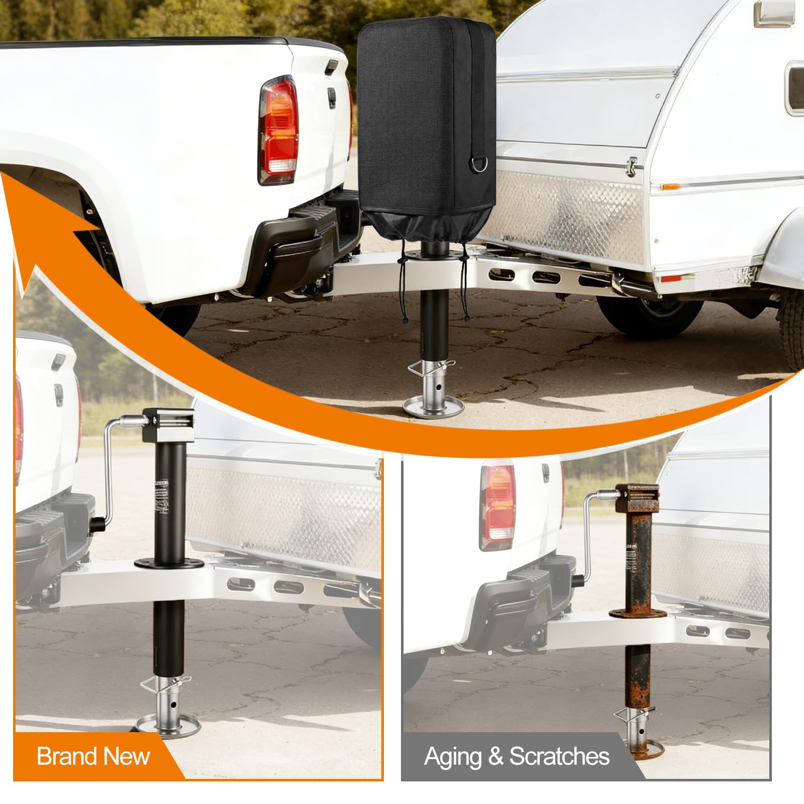 SheeChung 600D material delivers durable protection for RV jack coverage.