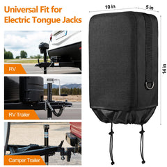 SheeChung RV jack cover side view with D rings keeps chains organized and protected.