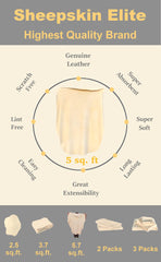 SHEEPSKIN ELITE chamois-drying-cloth no-lint finish leaves shine on surfaces.