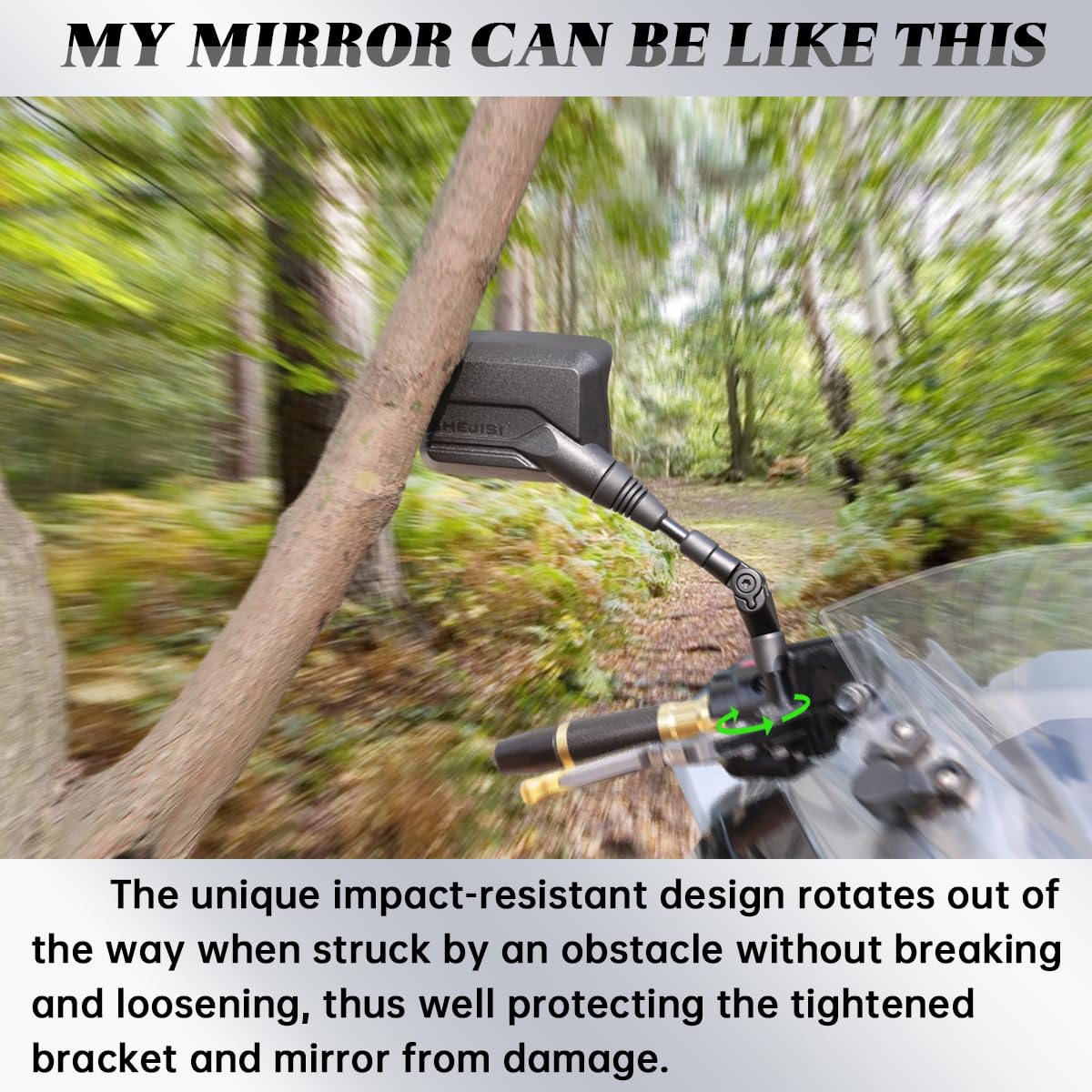SHEJISI anti-glare rainproof mirrors stay clear in wet weather