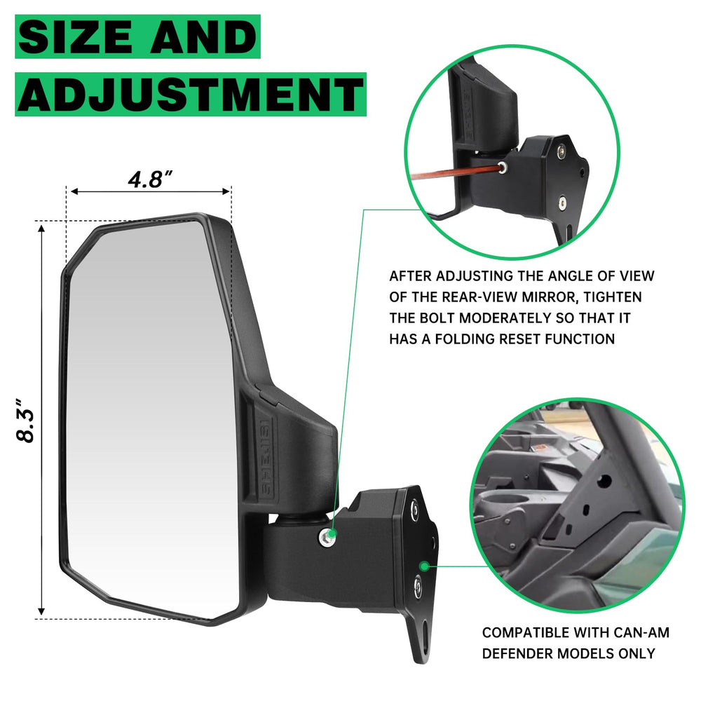SHEJISI Defender doorless installation shown with two bolts secured