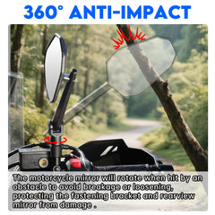 SHEJISI anti-glare convex mirror offers a wider, clearer rear view.