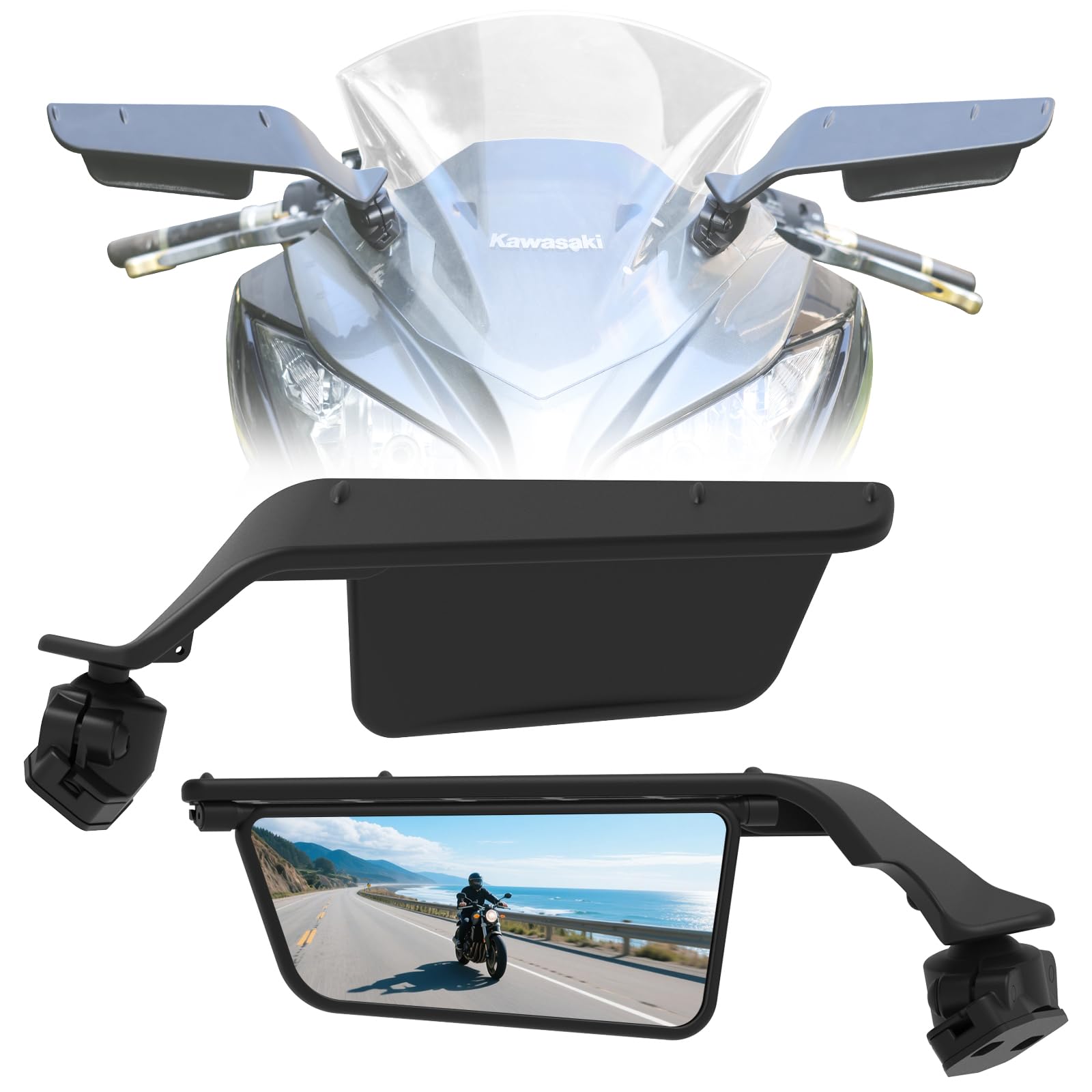 SHEJISI mirror for Honda CBR-300R with adjustable view for better lane awareness