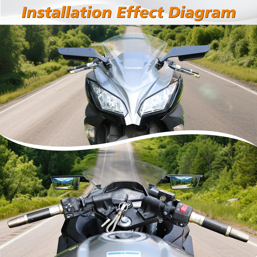 SHEJISI mirror for Kawasaki ZX-10R/6R with adjustable field of view