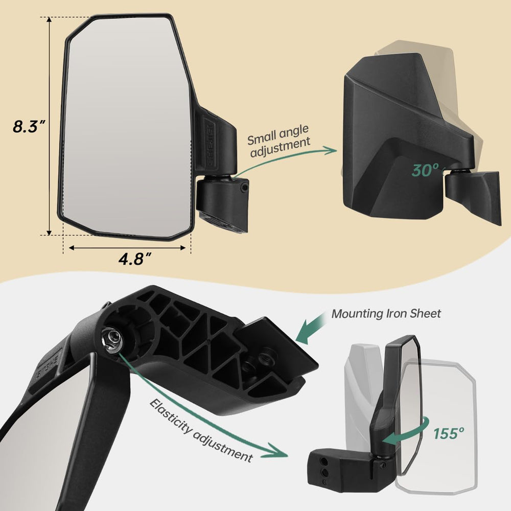 SHEJISI Ranger installation kit includes two mounting parts for mid-size and full-size vehicles.