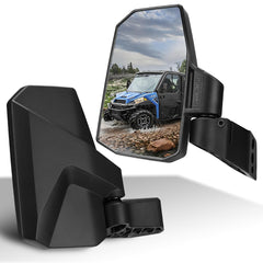 SHEJISI Ranger side view mirror in fold position with spring-back for quick reset.