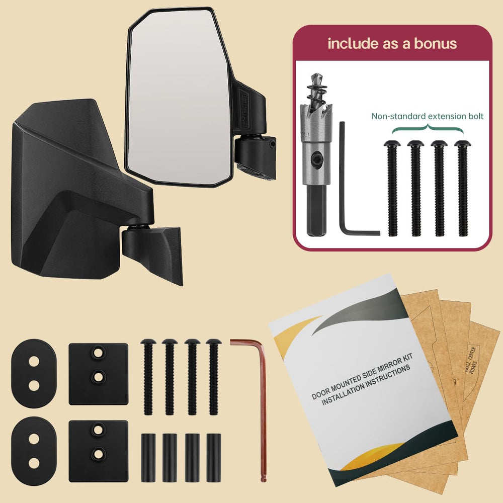 SHEJISI Ranger wide-view mirror enhances off-road situational awareness.