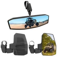 SHEJISI UTV center rearview mirror for enhanced rear visibility on rugged trails.