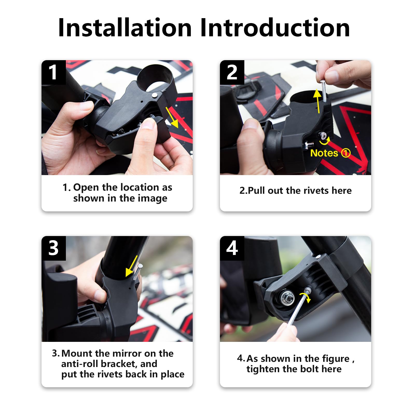 SHEJISI easy-to-follow fit guide for 1.5-2.0 inch roll cages.