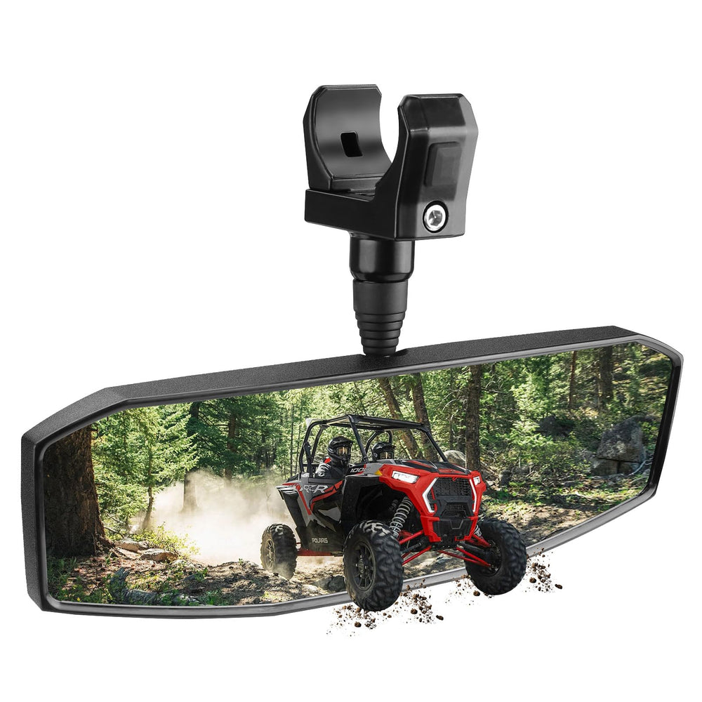 SHEJISI UTV rear view mirror wide-angle view improves rear awareness.