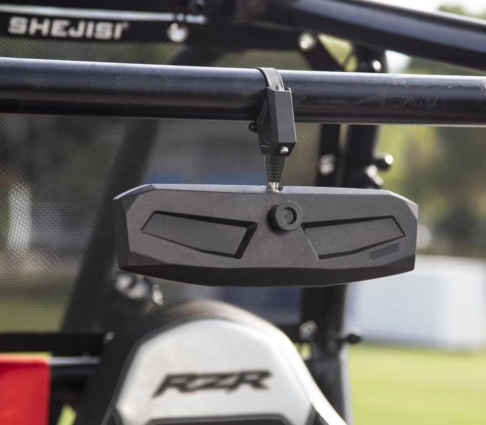 SHEJISI UTV rearview mirror on round tube, front view for enhanced visibility
