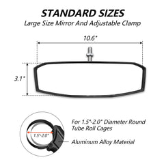 SHEJISI UTV rearview mirror angle adjustment feature for optimal viewing
