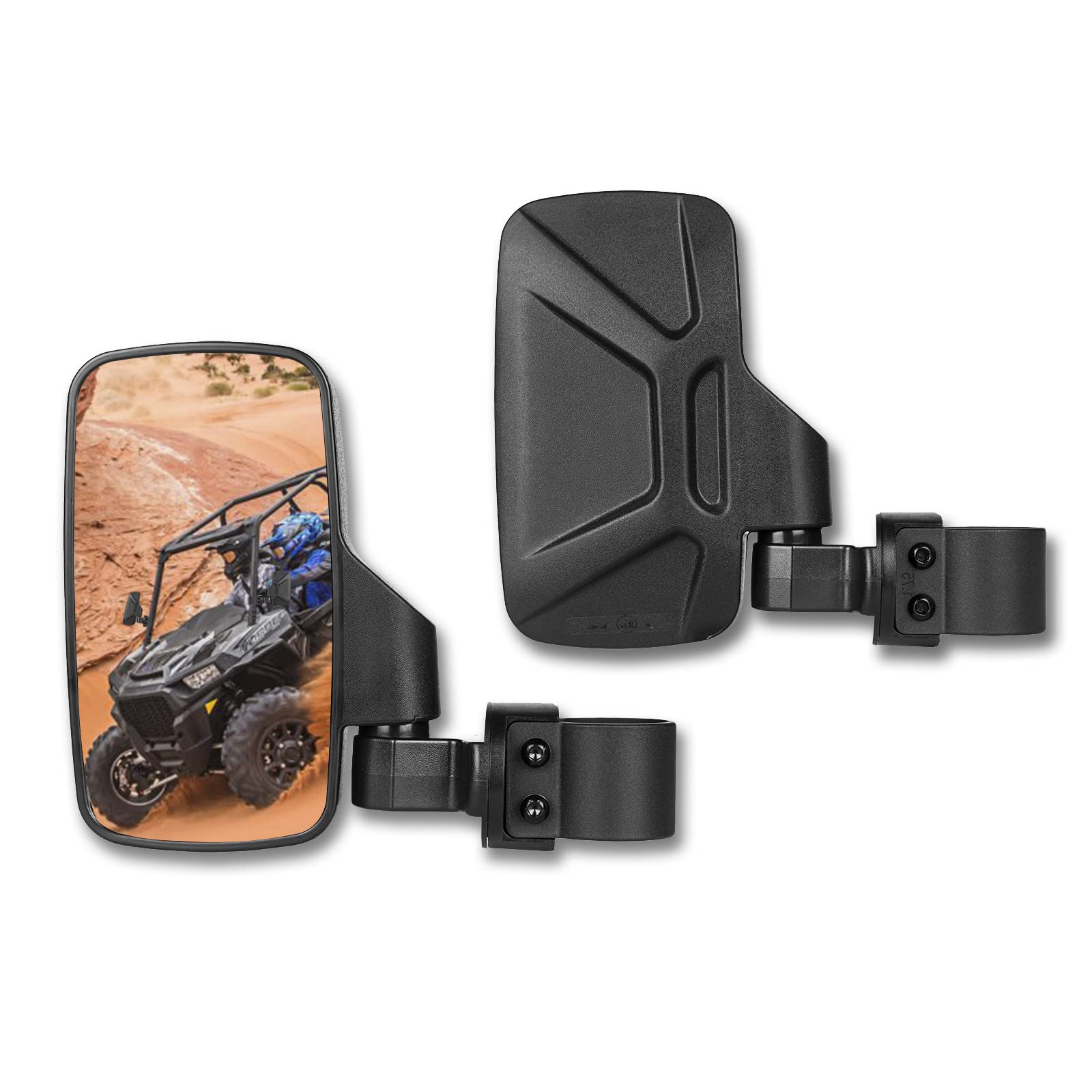 SHEJISI UTV side mirror angle view for safer lane checks