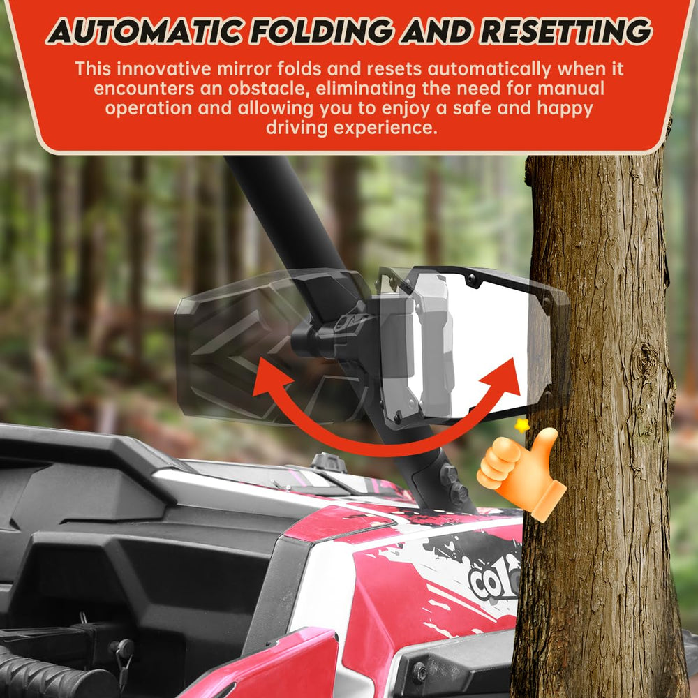 SHEJISI UTV side mirror auto reset after impact for uninterrupted trail riding
