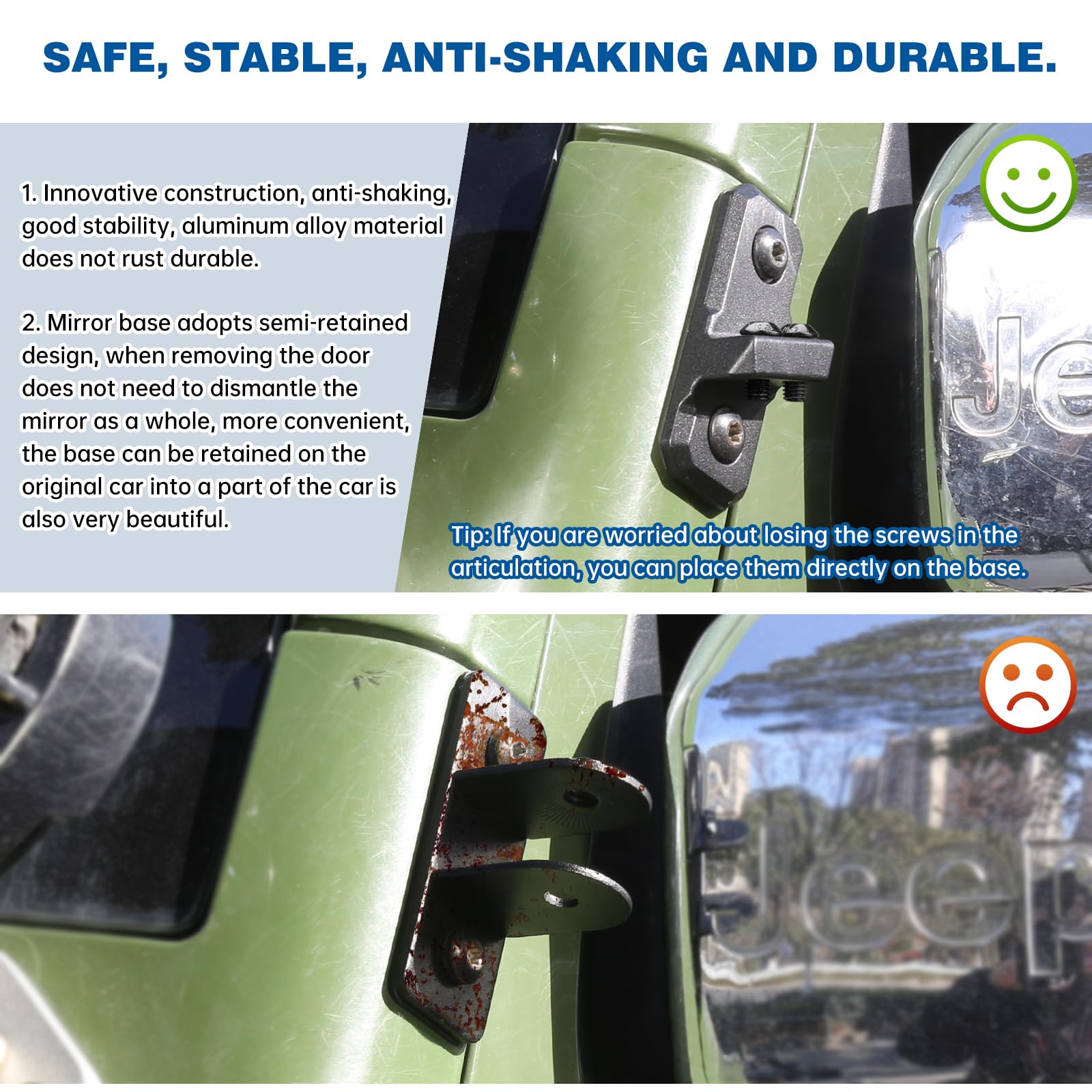 SHEJISI mirrors install easily, saving time during upgrades.