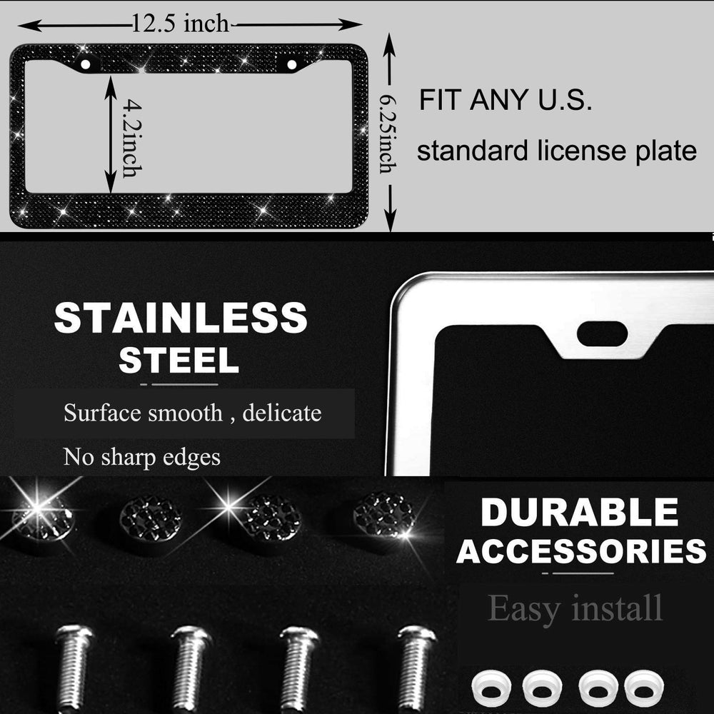 Shering Bling 2 Pack stainless steel frame resists rust and wear for long-lasting shine