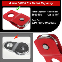 Shiguan Winch Snatch Block corrosion-resistant body withstands mud and rain.