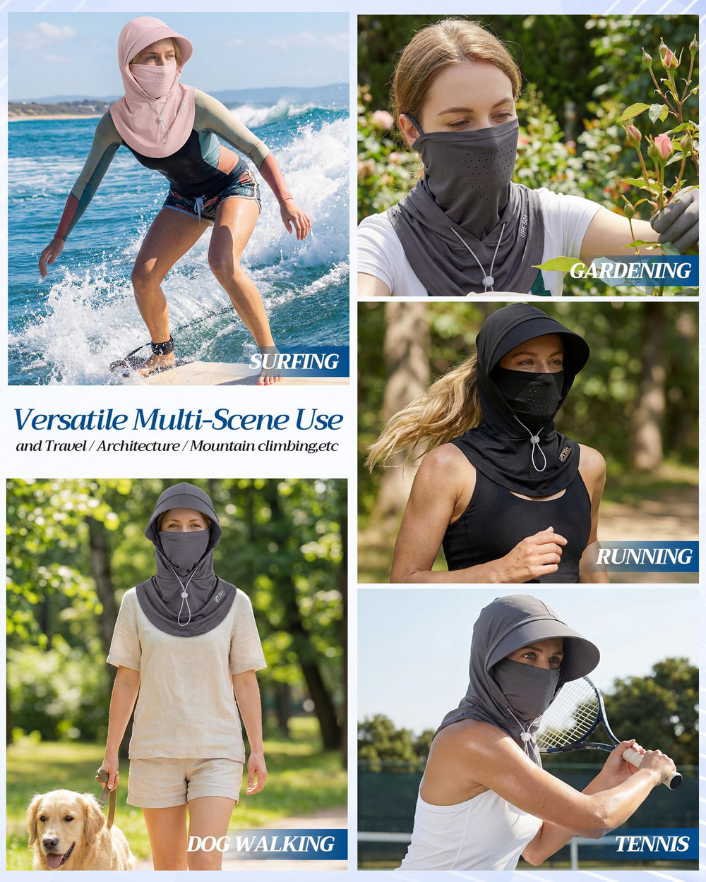 Shihanee balaclava hood 3-pack colors display versatile color options.