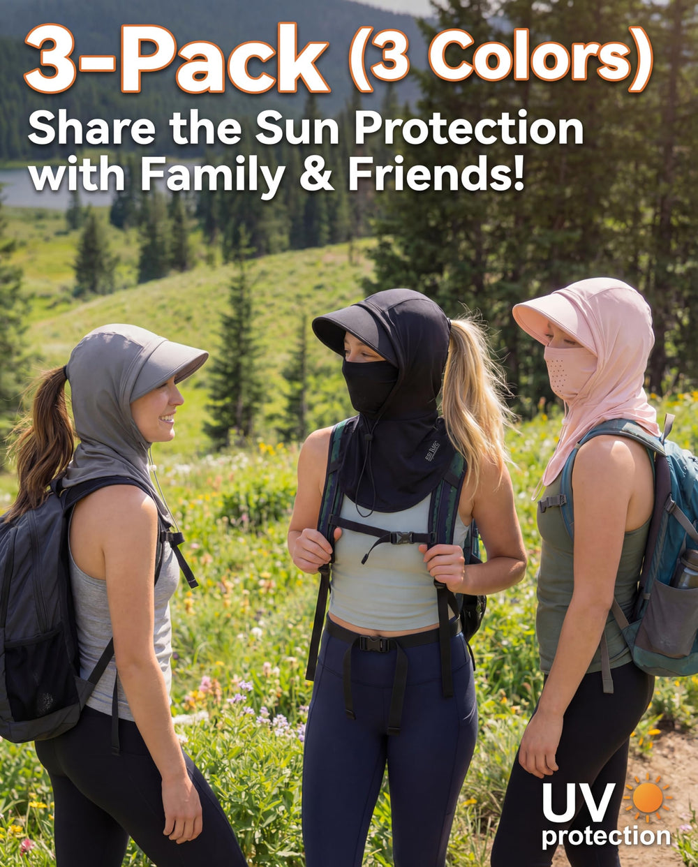 Shihanee balaclava hood ponytail-friendly design keeps hair untangled.