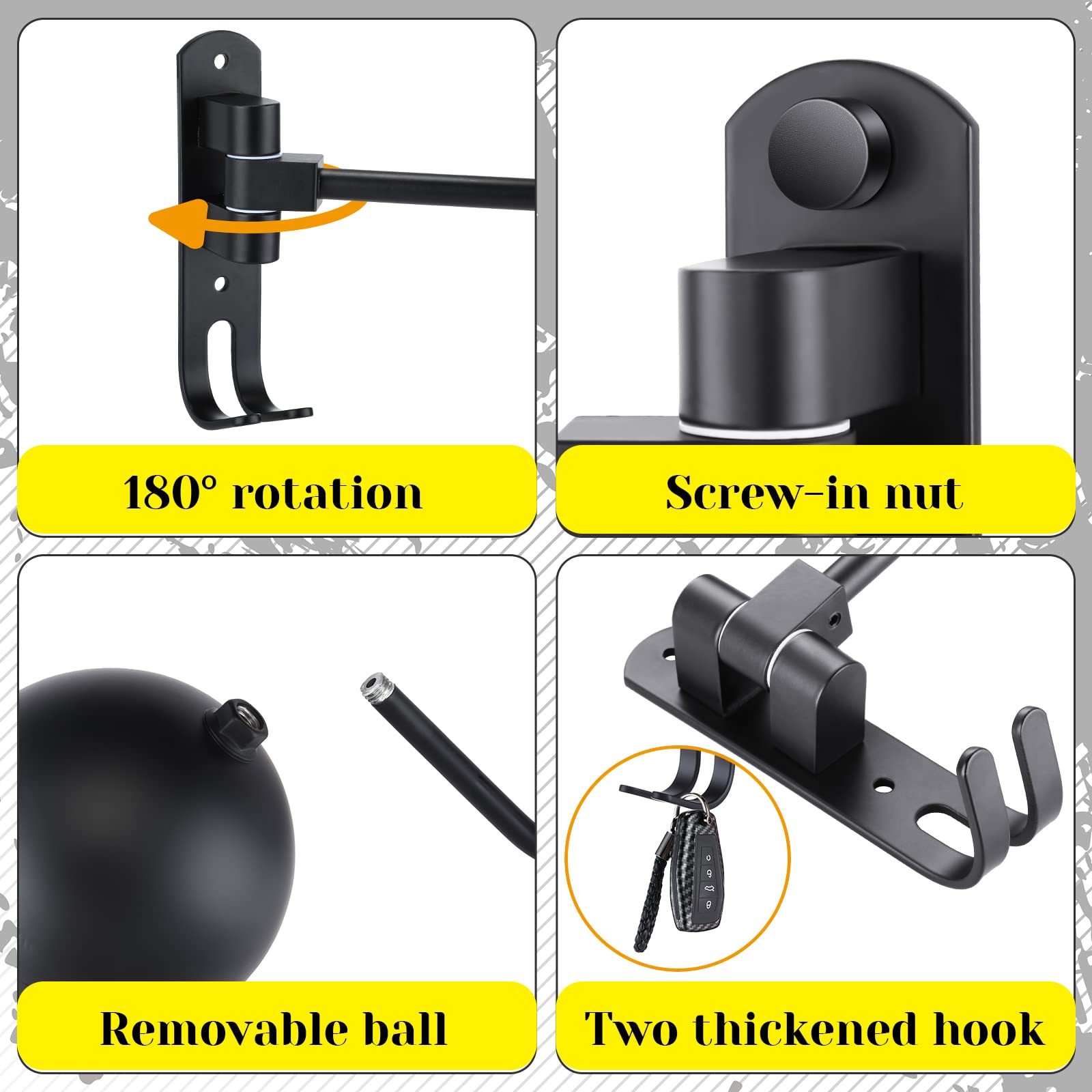 Shimeyao foldable helmet rack saves wall space when not in use
