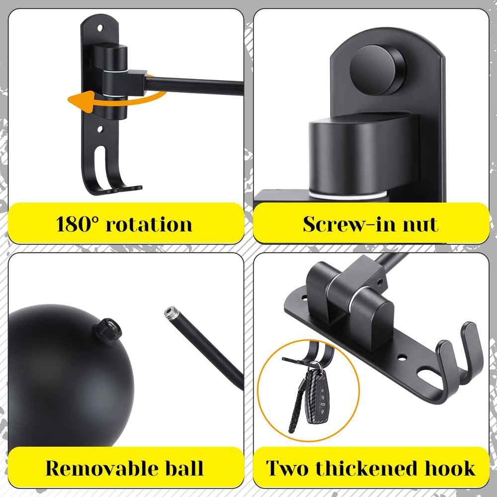 Shimeyao foldable helmet rack saves wall space when not in use