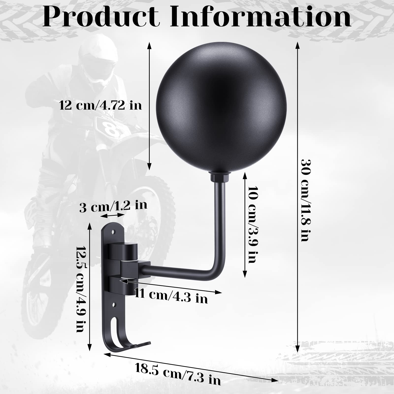 Shimeyao rotatable helmet rack shows 180-degree access for easy retrieval